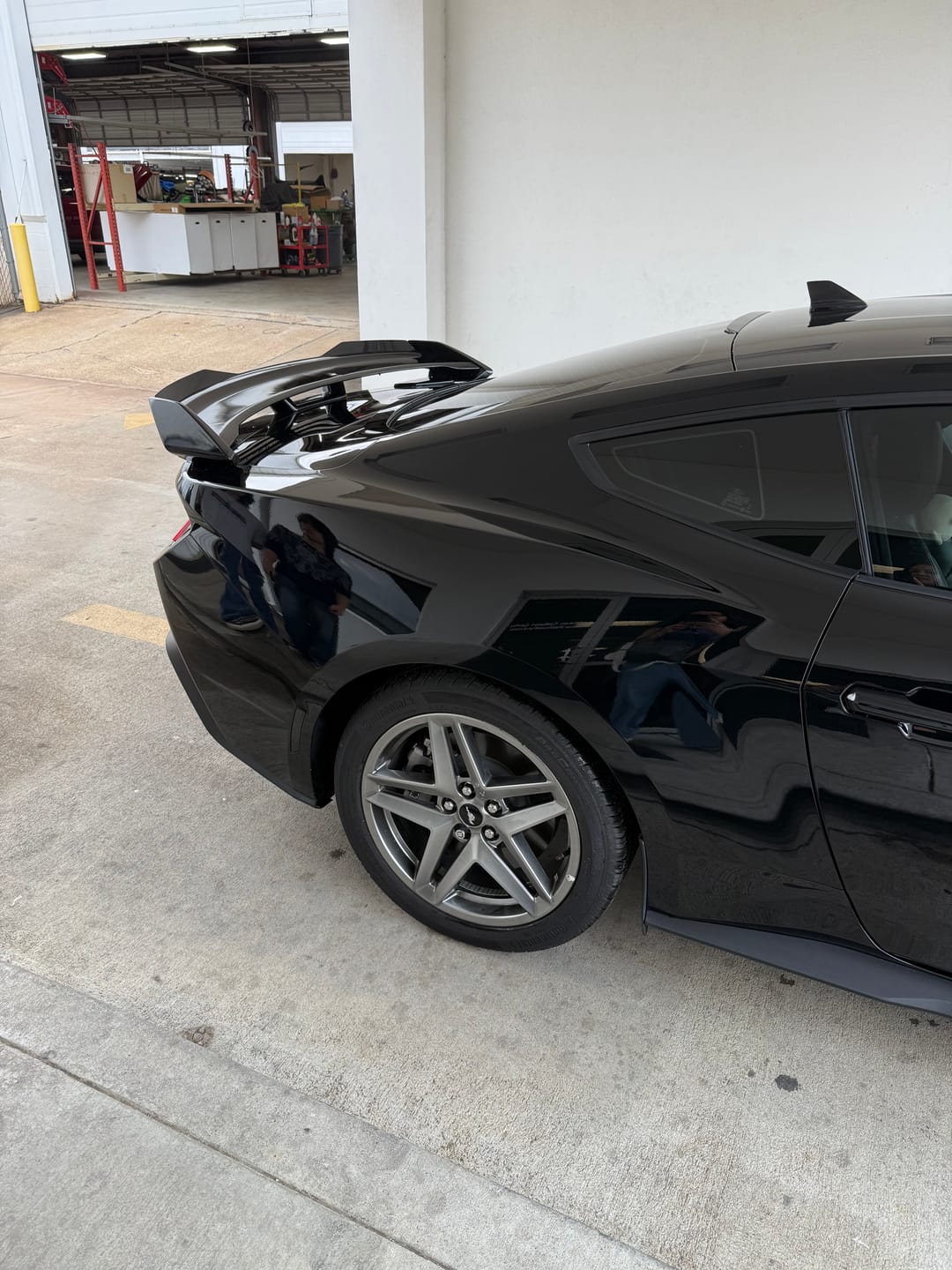Customer photo review of 2024+ Ford Mustang Dark Horse Rear Spoiler Gloss Black ABS