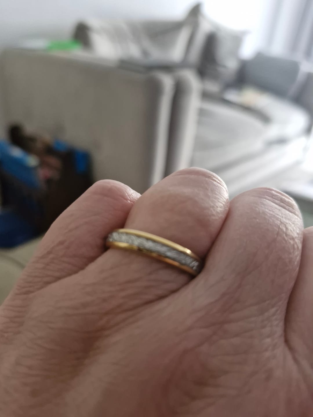 Customer photo review of The Golden Steel 4mm Wonder Ring