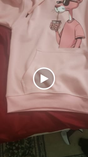 Customer video review of Pink Panther Print Relax Fit Hoodie
