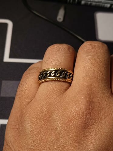 Customer photo review of Cuban Ring (Gold)