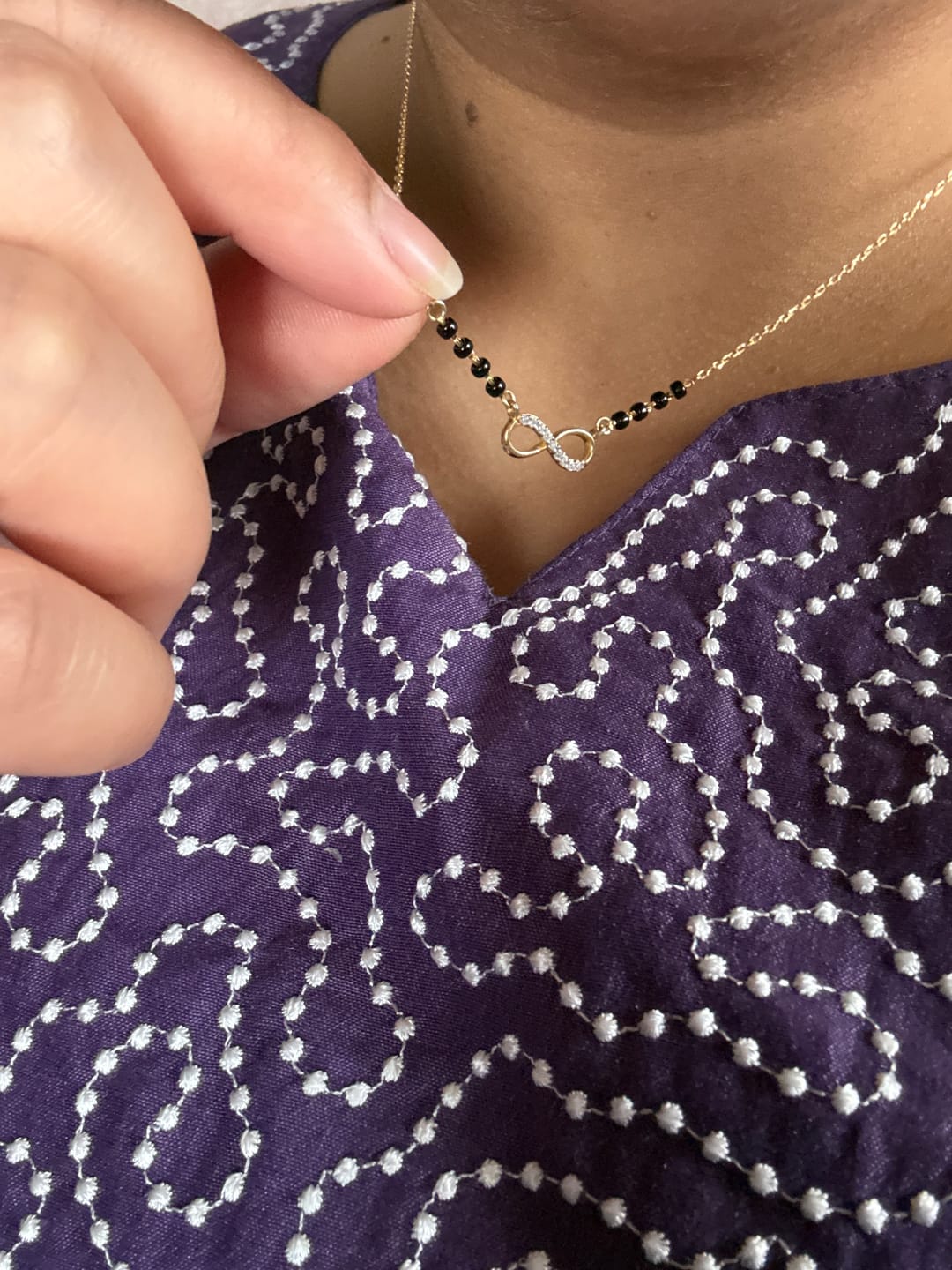 Customer photo review of Eternal Bond 925 Sterling Silver Mangalsutra