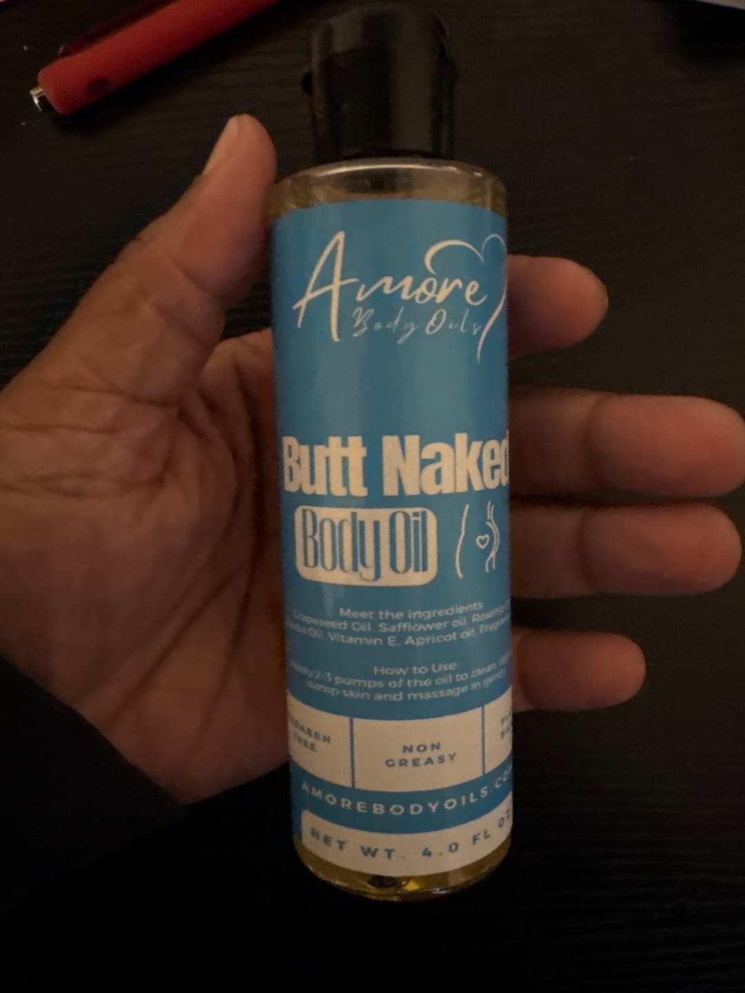 Customer photo review of Butt Naked - Body Oil