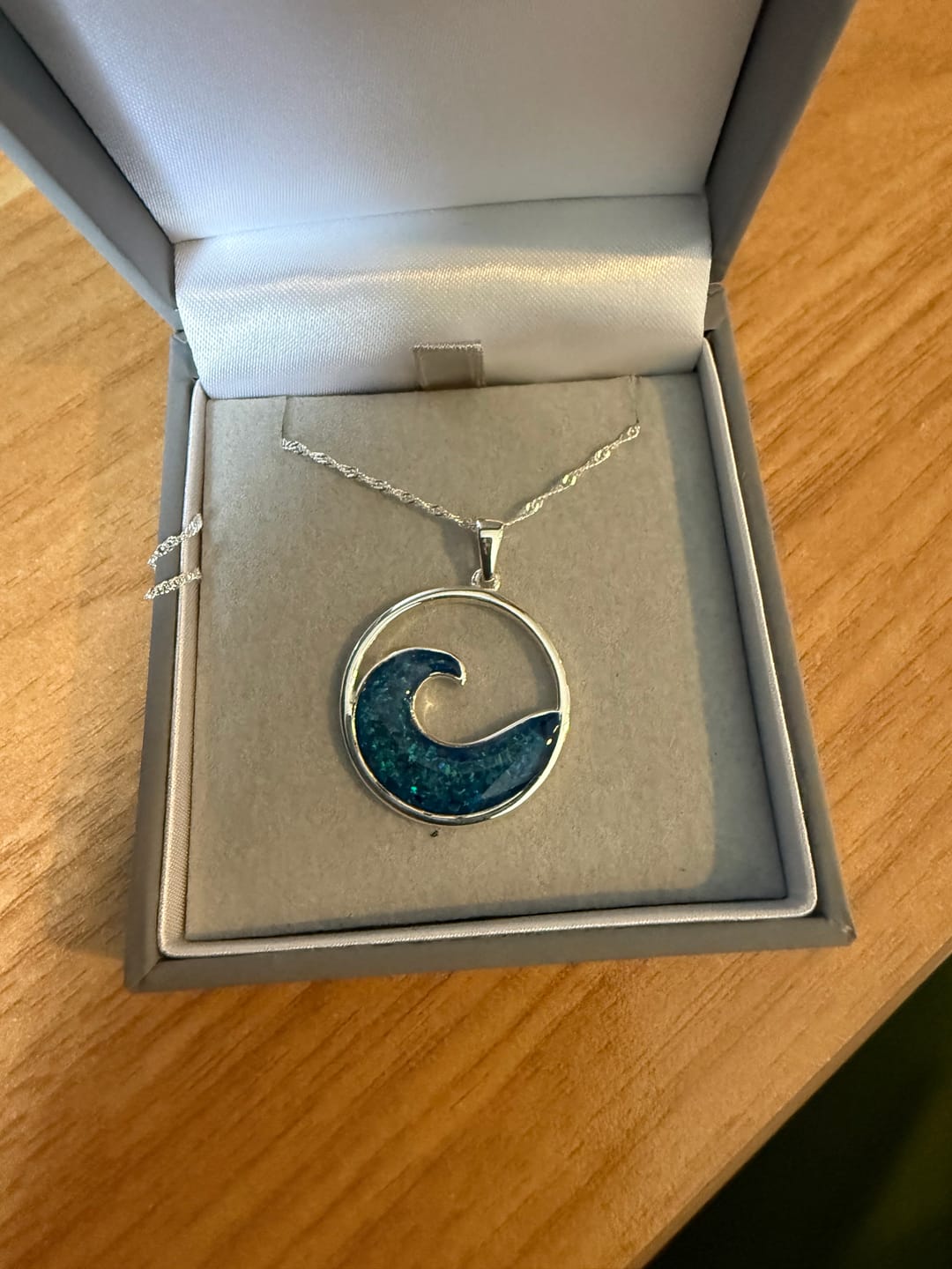 Customer photo review of Ocean Wave Pendant
