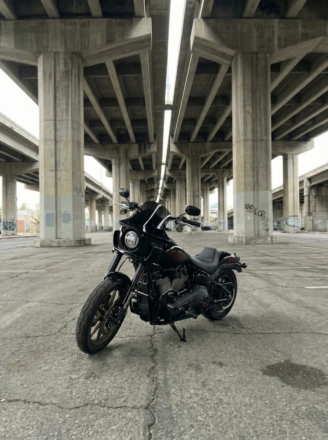 Customer photo review of Viking Darkin Motorcycle Fairing For Harley Softail Low Rider S FXLRS Gloss Black