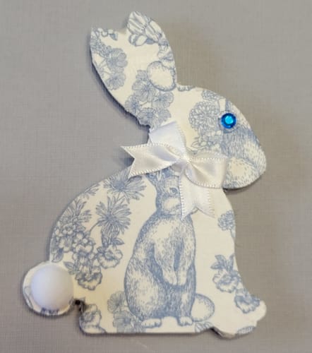 Customer photo review of Unfinished Wood Bunny Shape - Garden Bunny Craft - up to 46" DIY