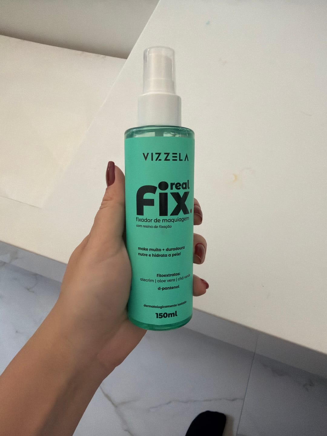 Customer photo review of Fixador de Maquiagem Real Fix - Vizzela