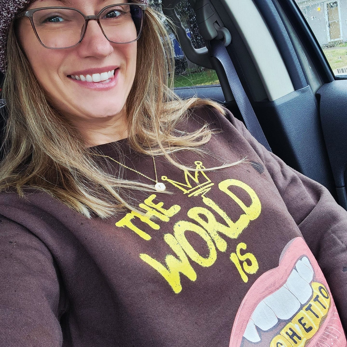 Customer photo review of The World Is Ghetto Crewneck