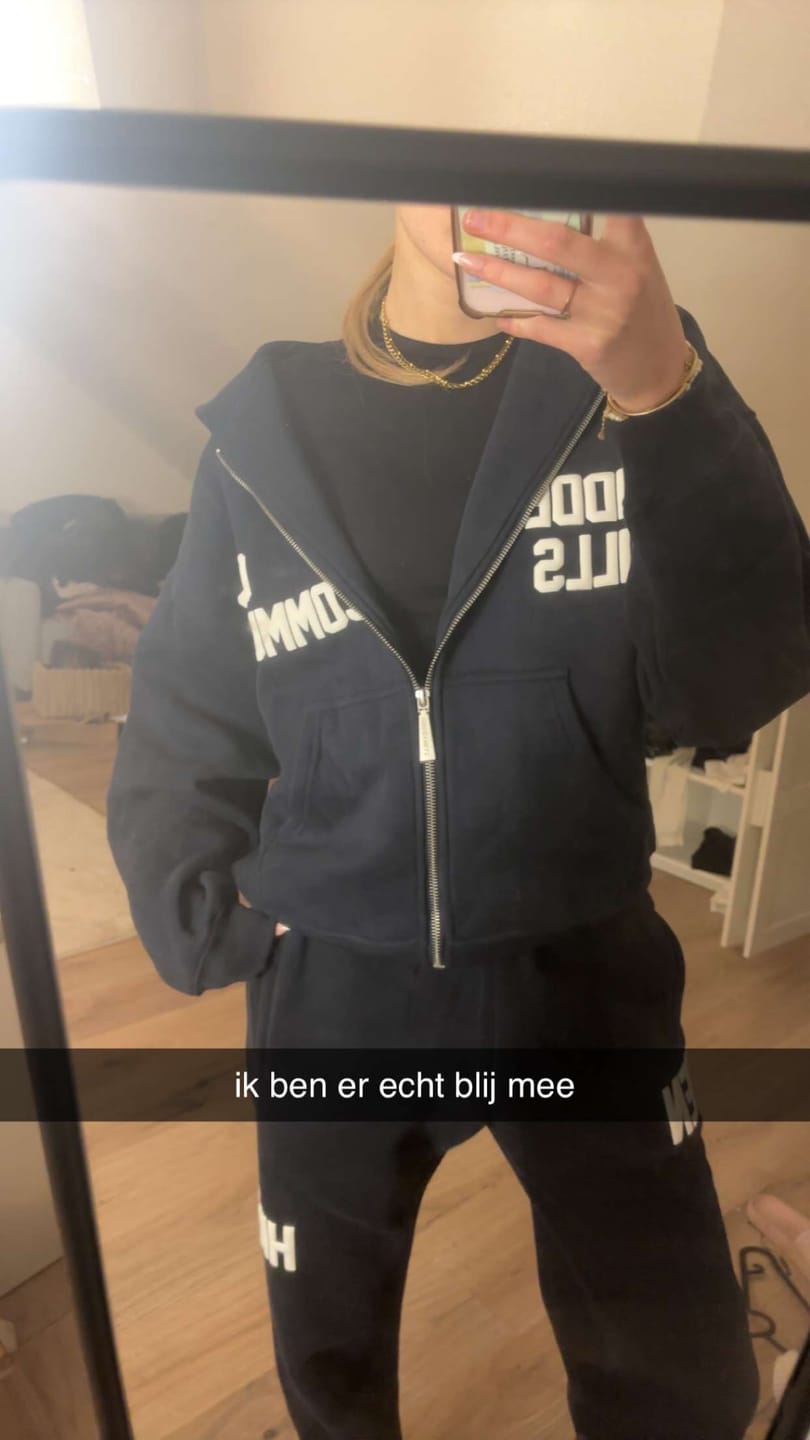 Customer photo review of GATED COMMUNITY ZIP HOODIE NAVY