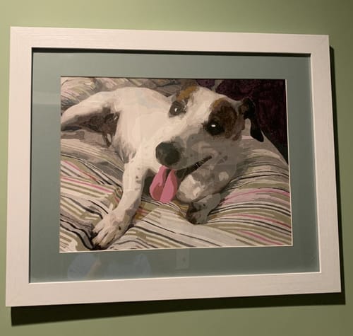Customer photo review of Custom Paint By Numbers - Personalized Pet Portraits