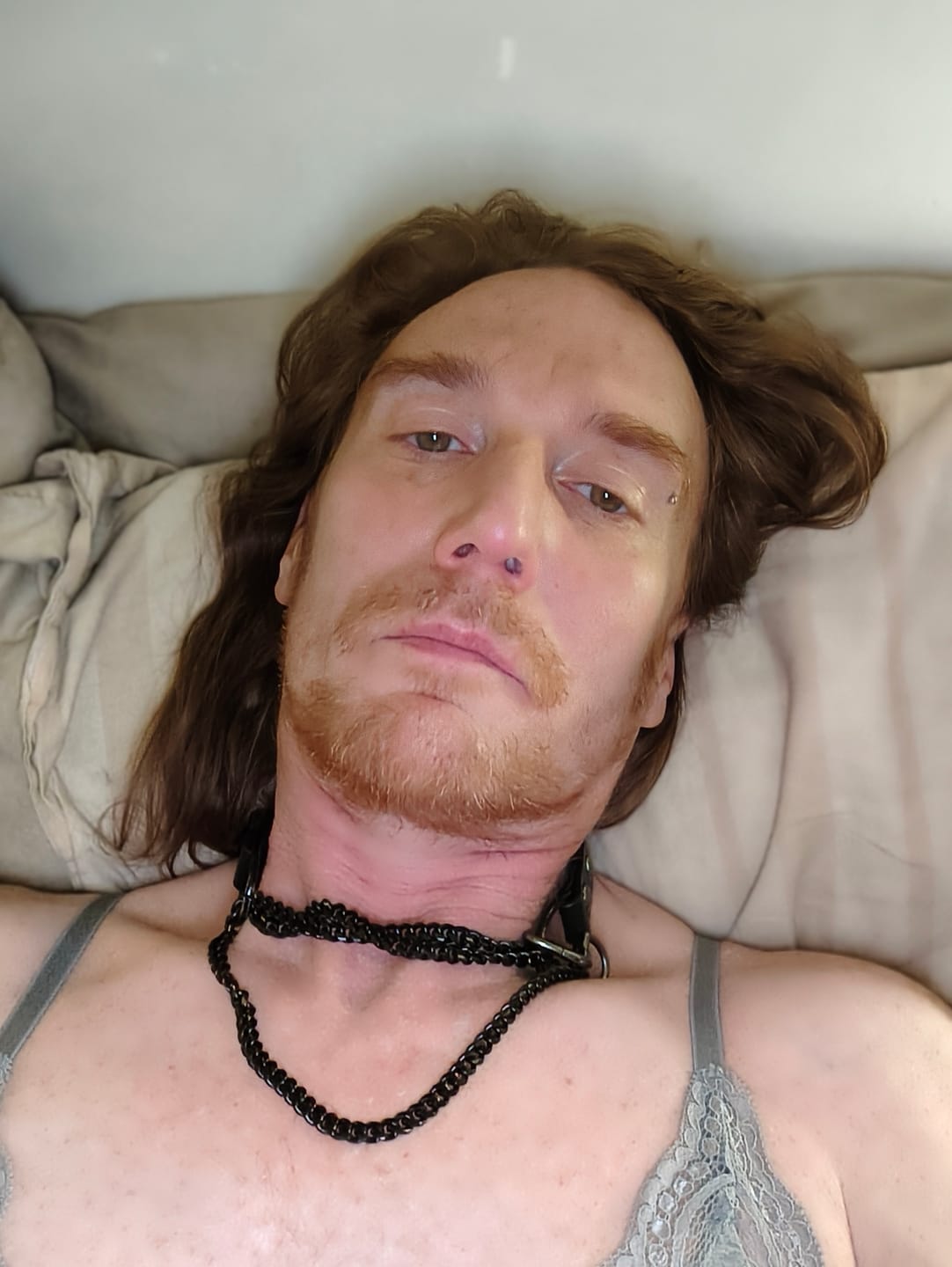Customer photo review of Luxe Chain (Fashion Layered Chain Leather Choker Necklace) (Premium Jet Black Leather-Black Chain with Heart)