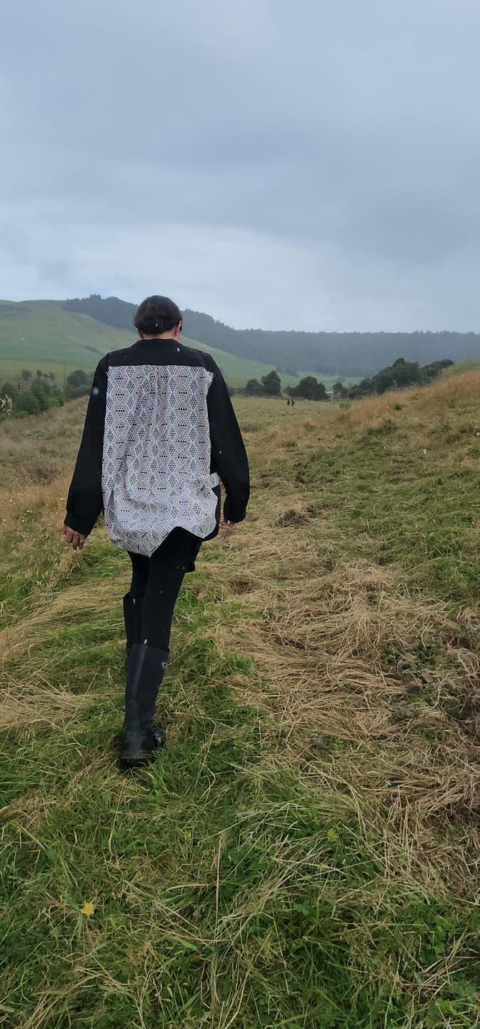 Customer photo review of Waharua Kōpito Cotton Button Shirt - Black