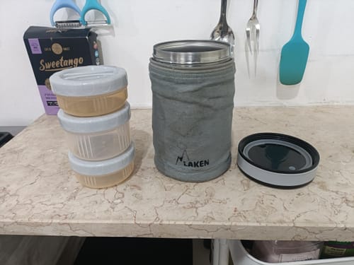 Customer photo review of מידנית אפורה לתרמוס מזון לאקן 1.5 ליטר