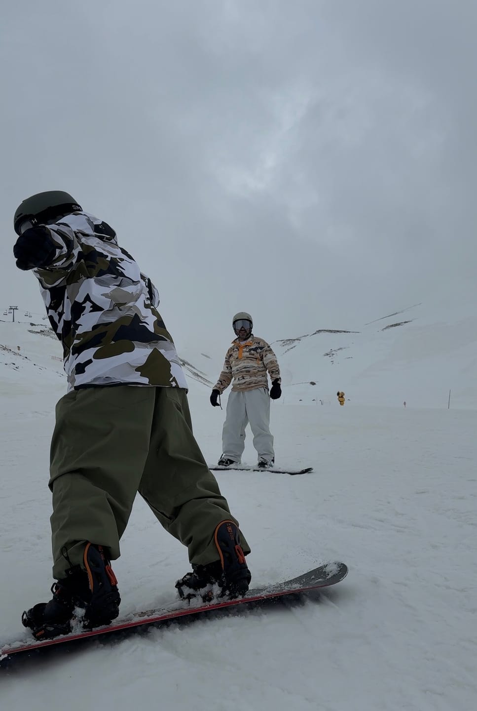 Customer photo review of Men’s Black Baggy Drawstring Durable Snow Pants