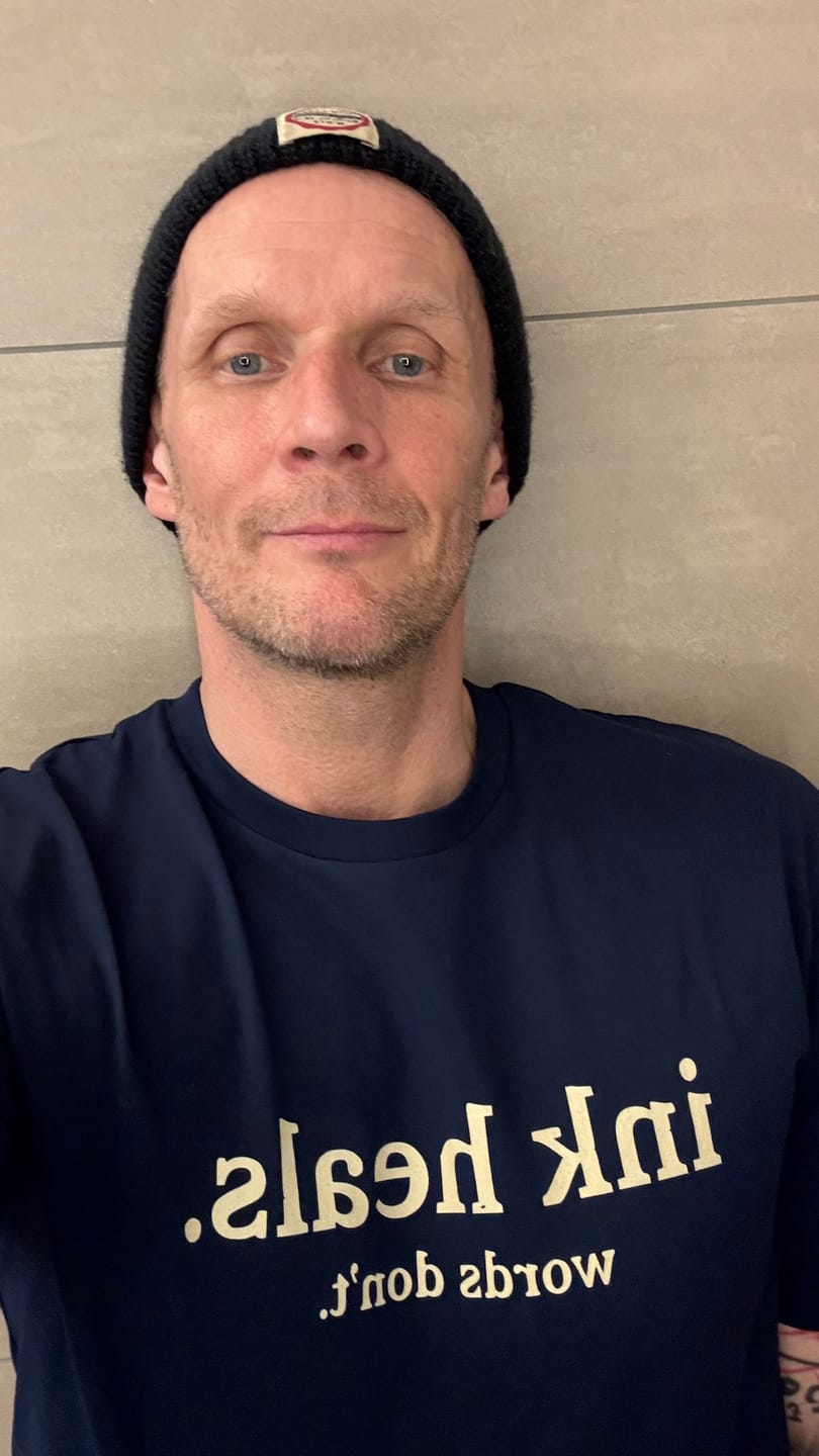 Customer photo review of ink heals. - Premium Shirt