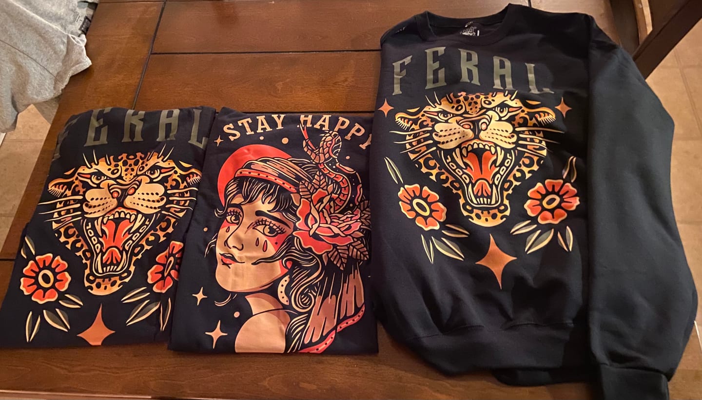 Customer photo review of Feral- Crewneck Sweater
