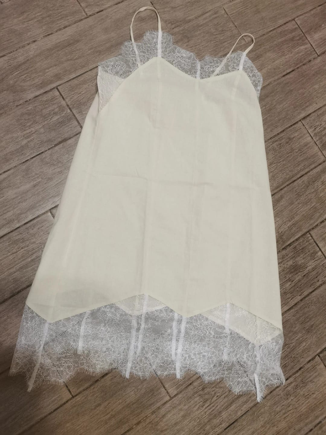 Customer photo review of Linda Lace Spaghetti Strap Mini Dress