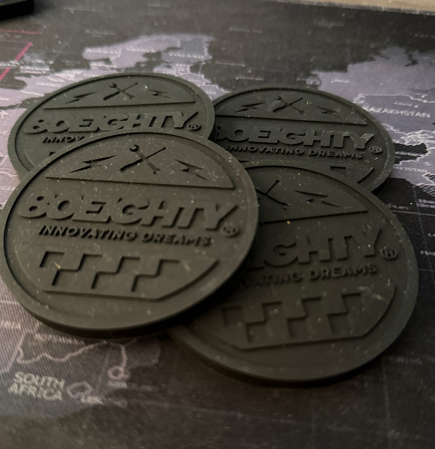 Customer photo review of 80Eighty® Cup Holder Coaster Set