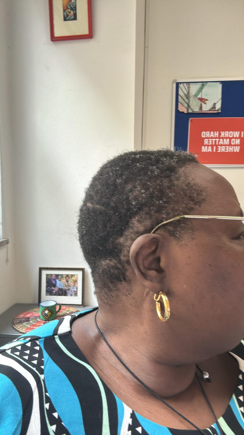 Customer photo review of Allie Hoop Clip On Earrings in Gold
