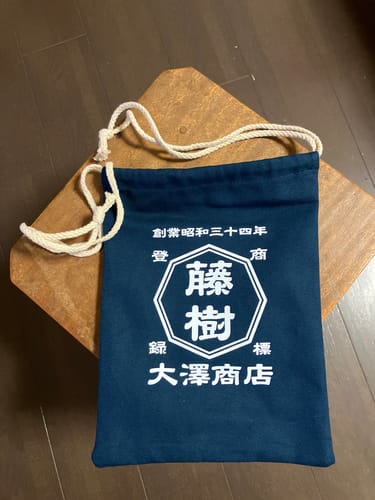 Customer photo review of 商店風－デニム風巾着袋