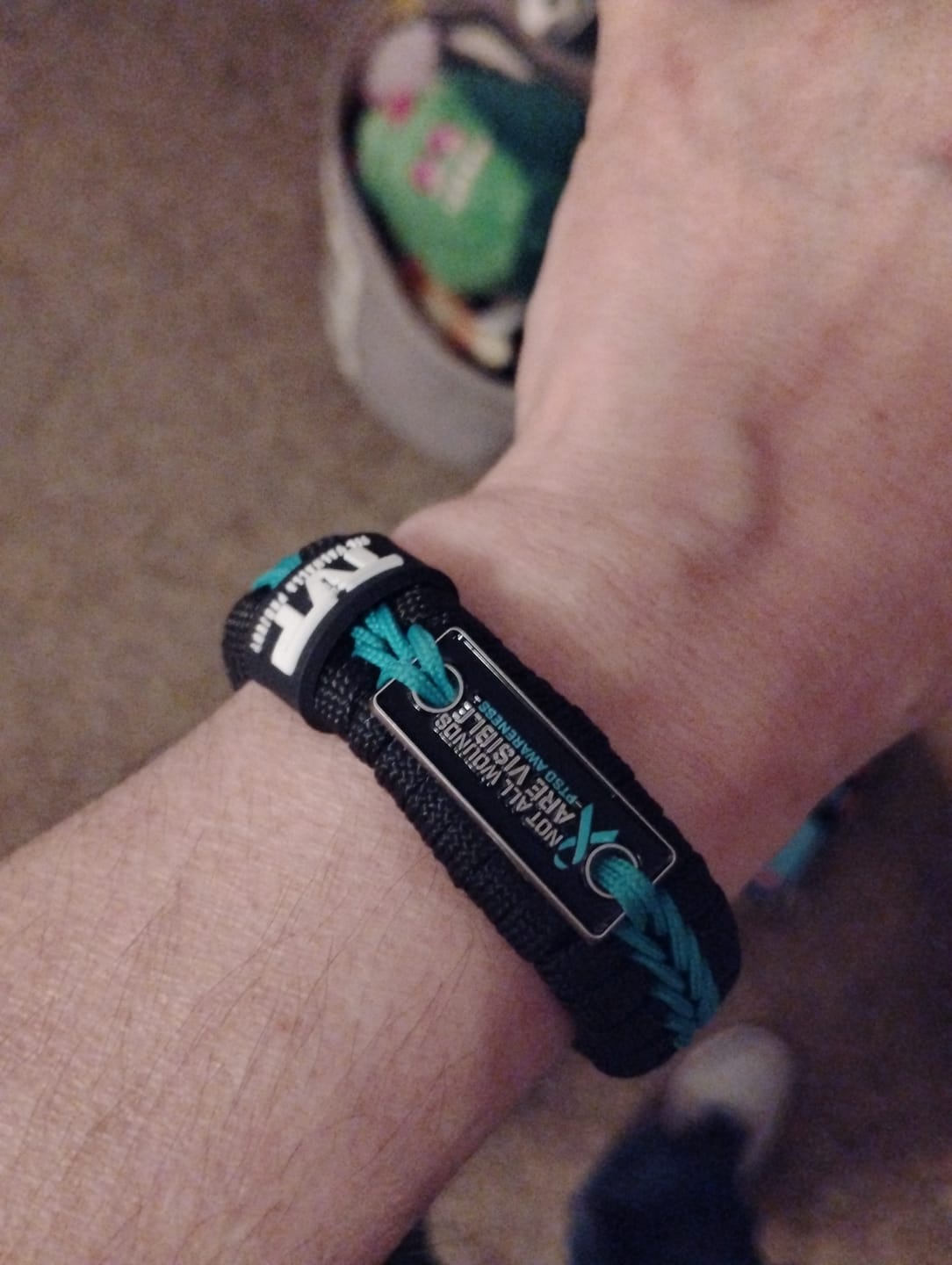Customer photo review of PTSD Awareness - Paracord Bracelet