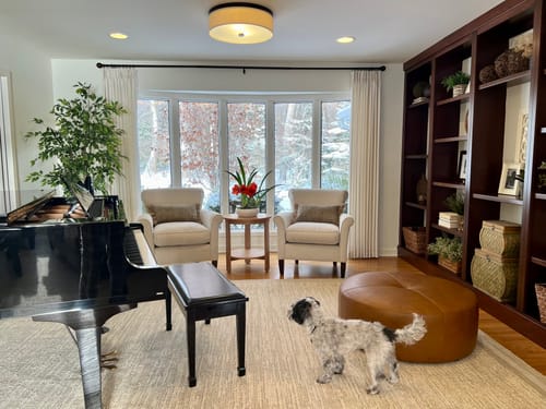 Customer photo review of Premium Herringbone Linen Curtains – Pinch Pleated, Light-Filtering Drapes for Living Room & Bedroom（Luma）