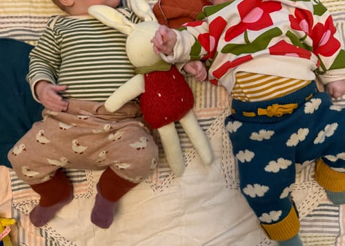 Customer photo review of Little Blooms Organic Baby Bodysuit Set - 2 Pack