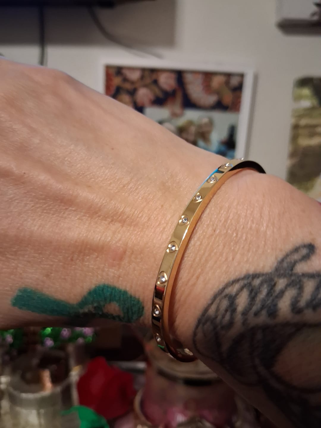 Customer photo review of Crystal Bangle Bracelet