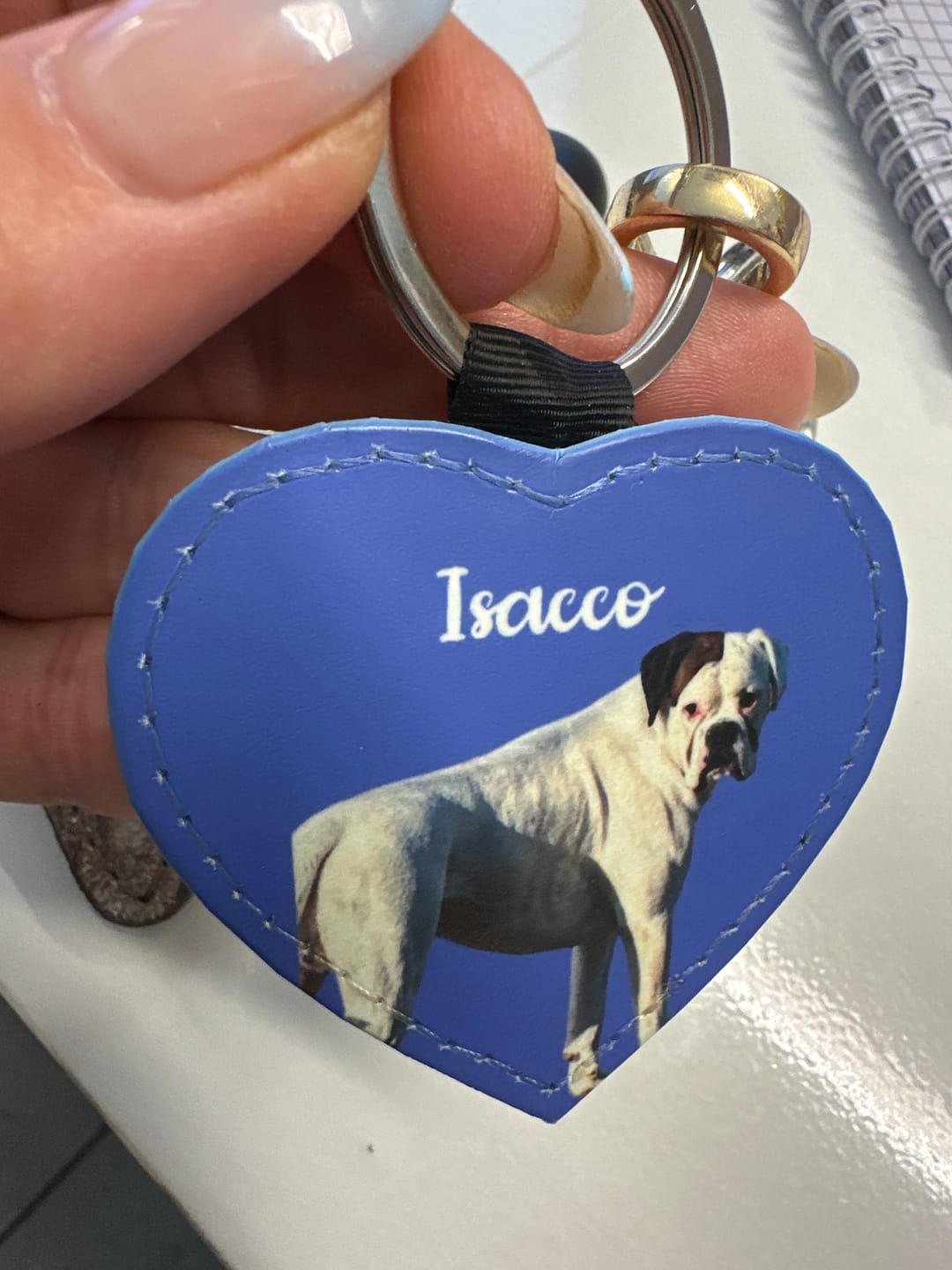 Customer photo review of Ritratto animale domestico - Portachiavi personalizzato