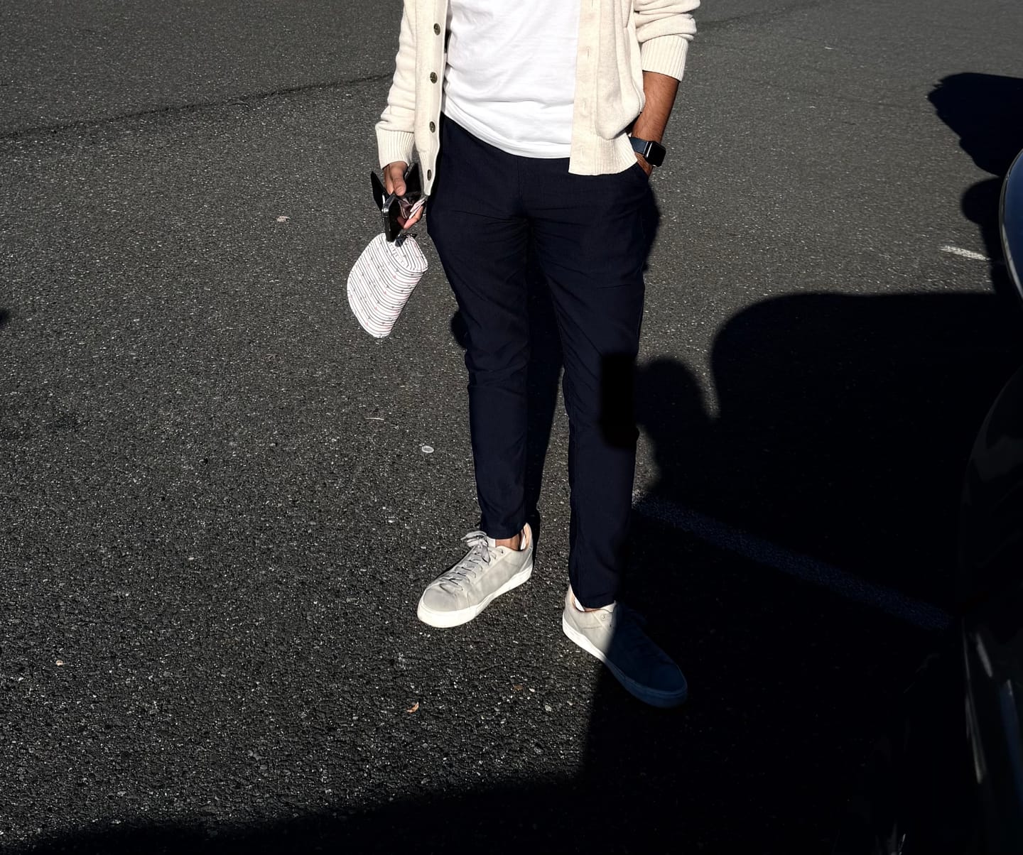 Customer photo review of Navy Slim Fit Chino