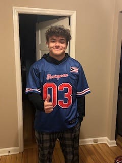 Customer photo review of Puerto Rico Heritage Custom Football Jersey