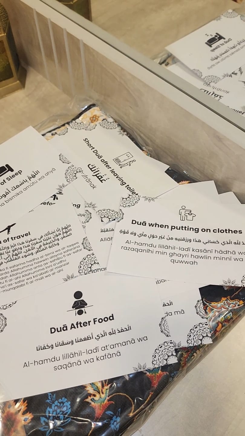 Customer photo review of Set of 13 Duaa Transparent Stickers