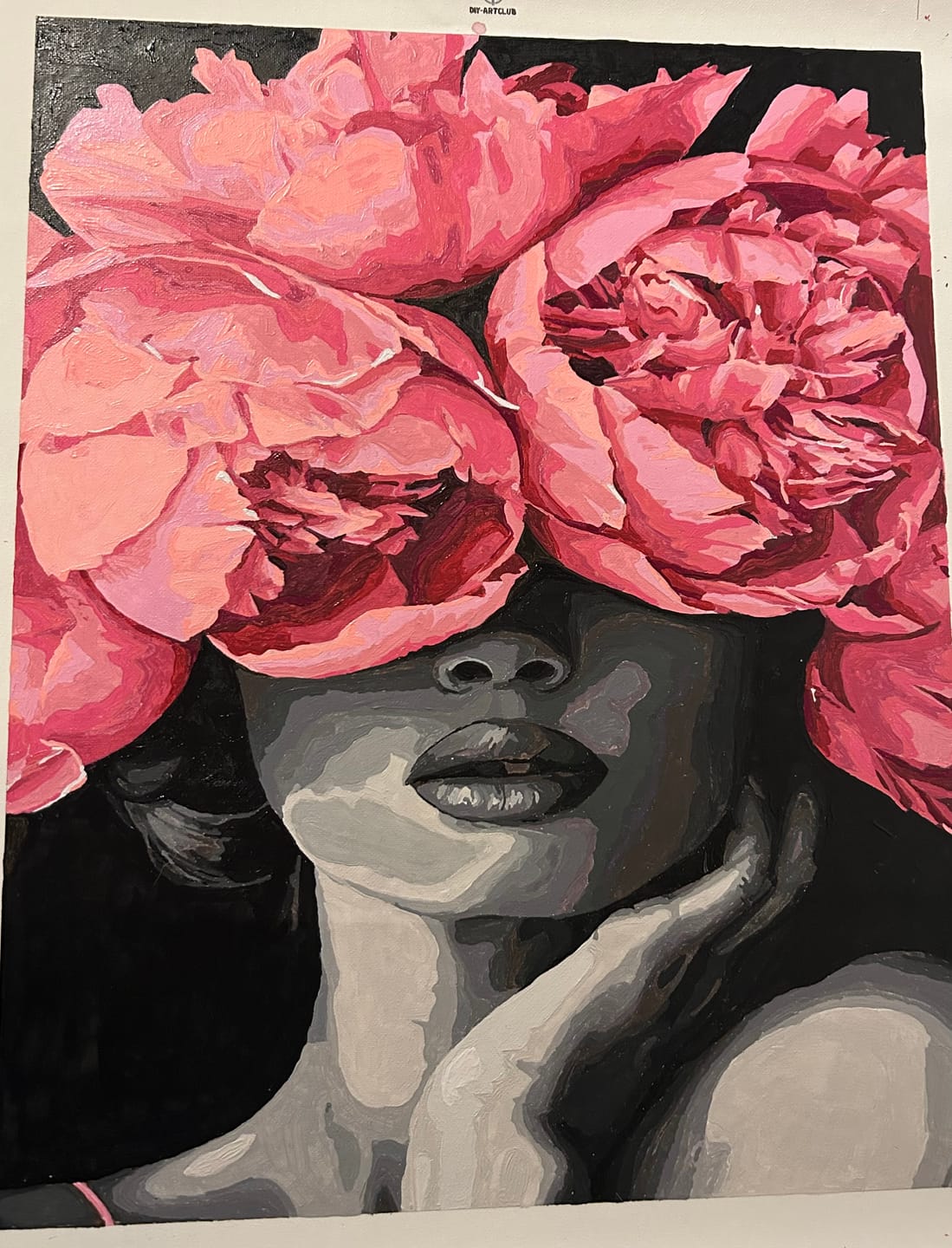 Customer photo review of Noir Woman | Paint by Numbers
