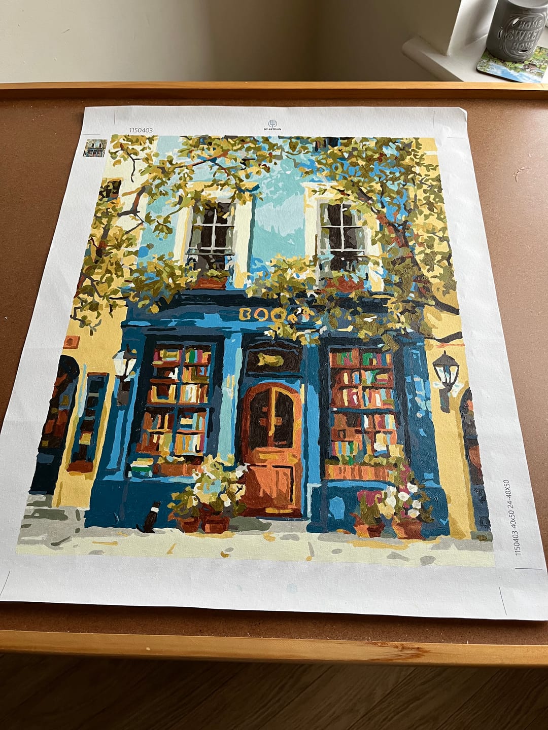 Customer photo review of The Blue Bookshop | Paint by Number