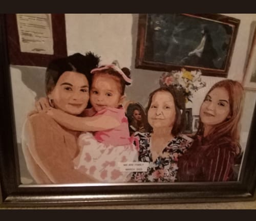 Customer photo review of Custom Paint By Numbers - Personalized Portraits Art