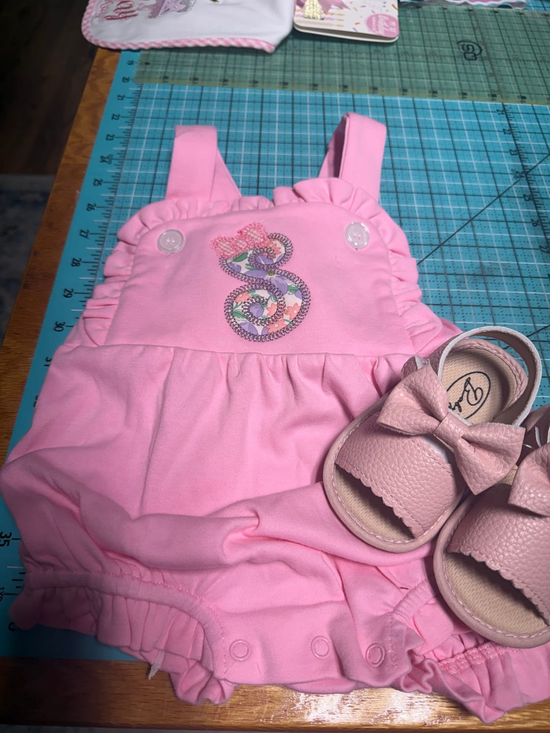 Customer photo review of Ruffle Vintage Bubble Romper