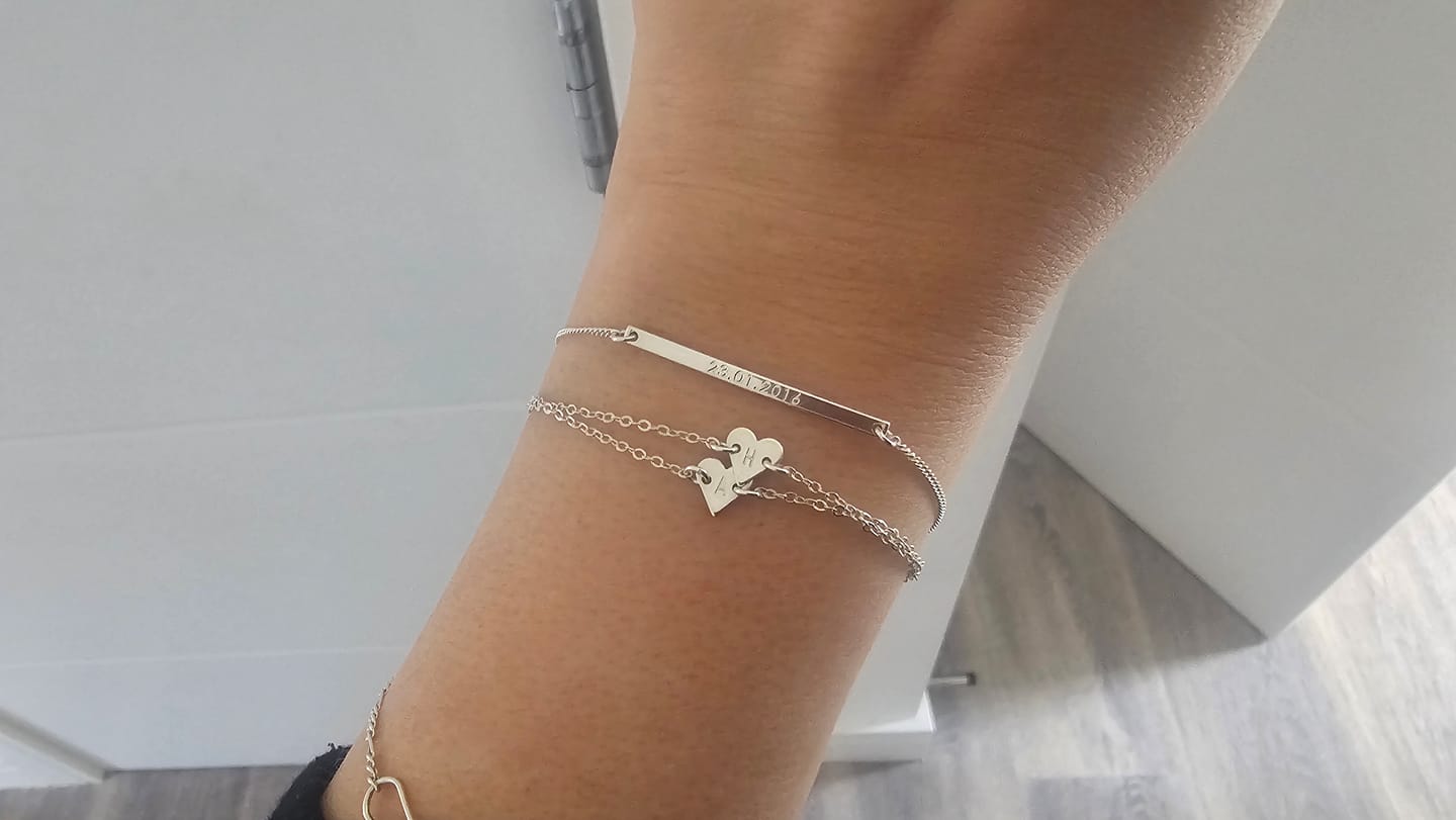 Customer photo review of Mya Tiny Heart Bracelet