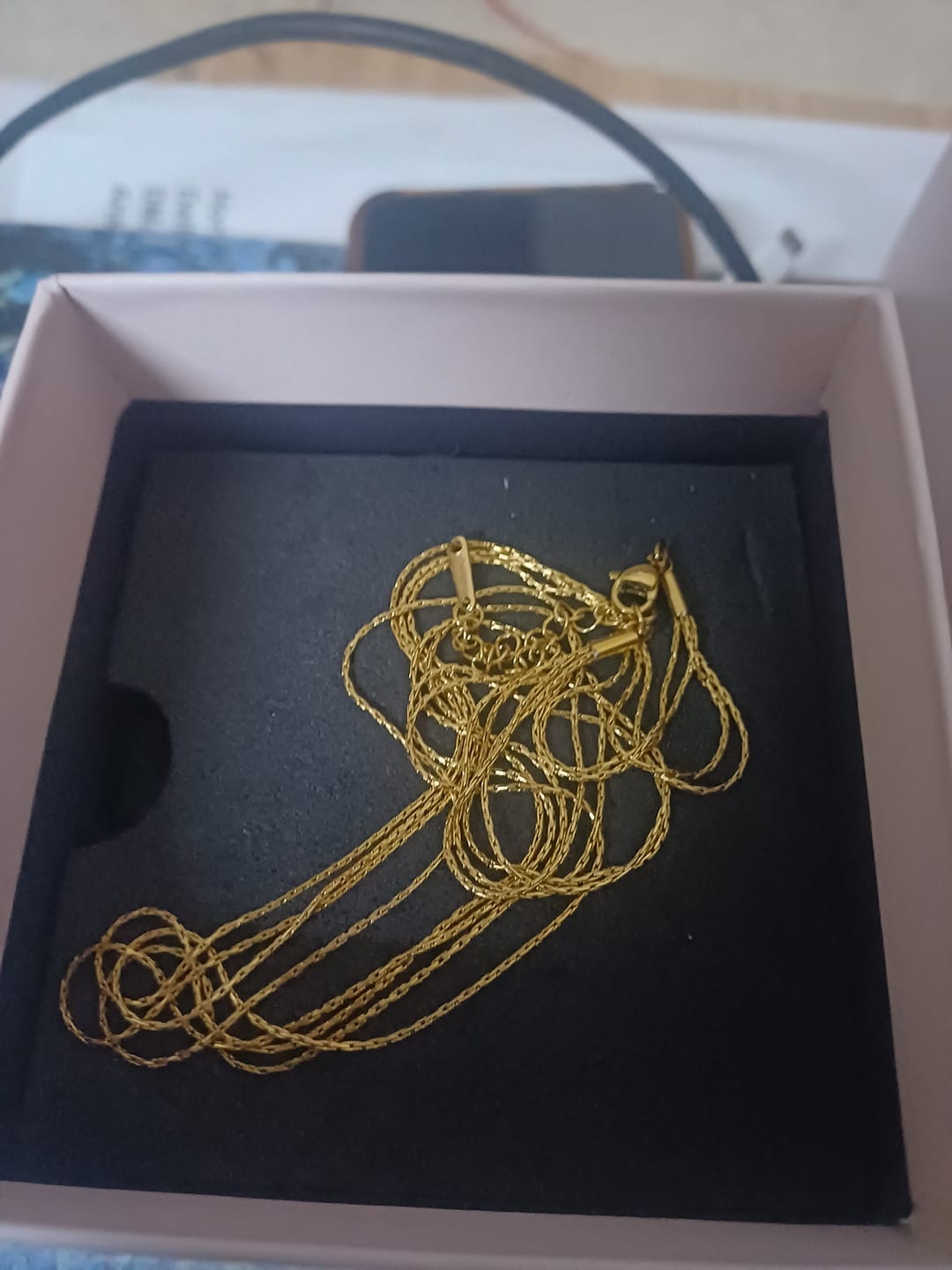 Customer photo review of Plain Chain Two Layer Necklace