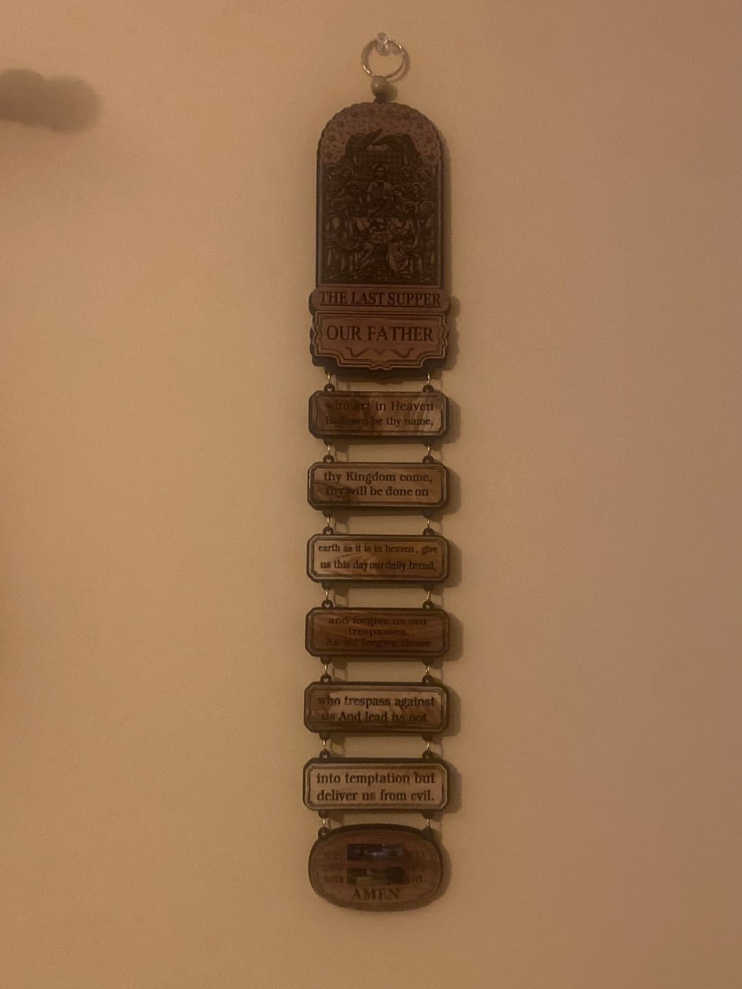 Customer photo review of Lord's Prayer and Last Supper Wall Hanging – Crafted in the Holy Land