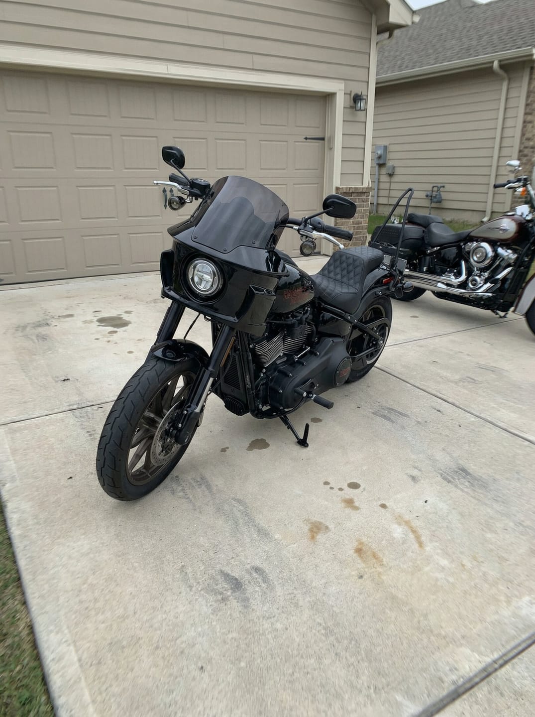 Customer photo review of Viking Darkin Motorcycle Fairing For Harley Softail Low Rider S FXLRS Gloss Black