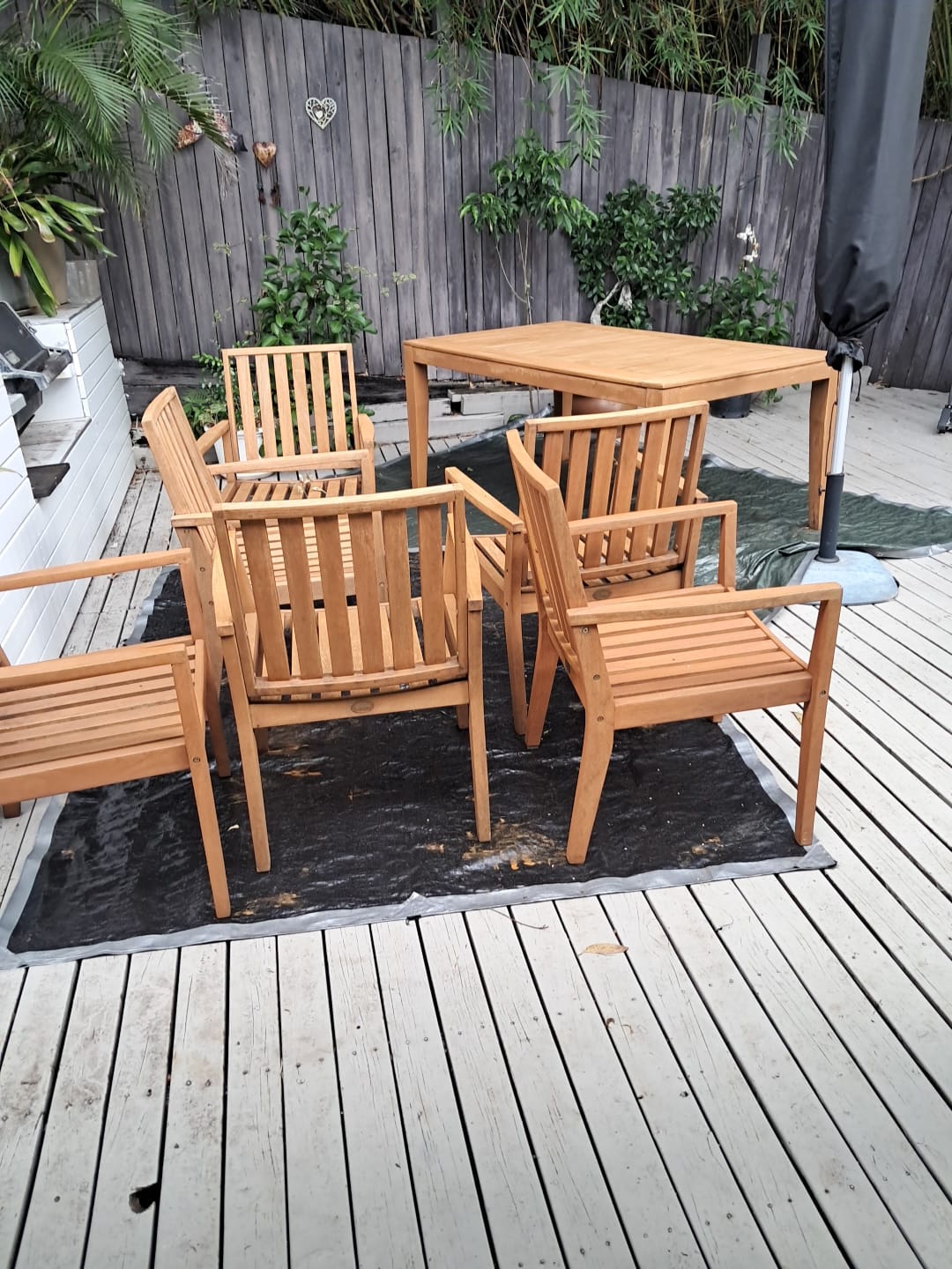 Customer photo review of Semco Teak Cleaning & Rejuvenating Kit
