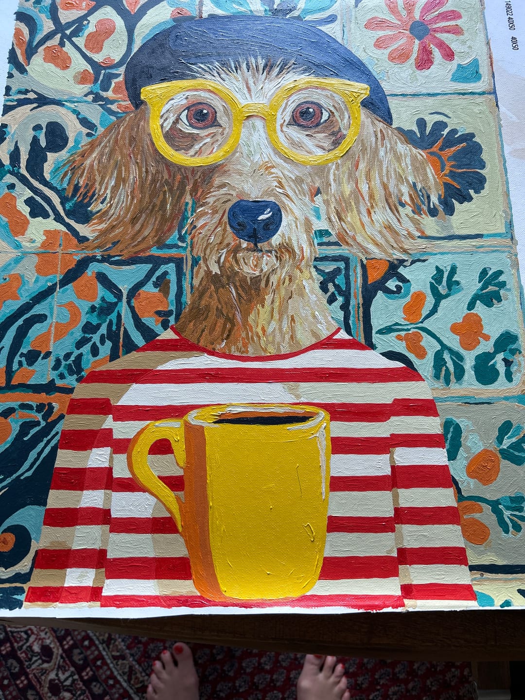 Customer photo review of Malen nach Zahlen - Hund im französischen Stil