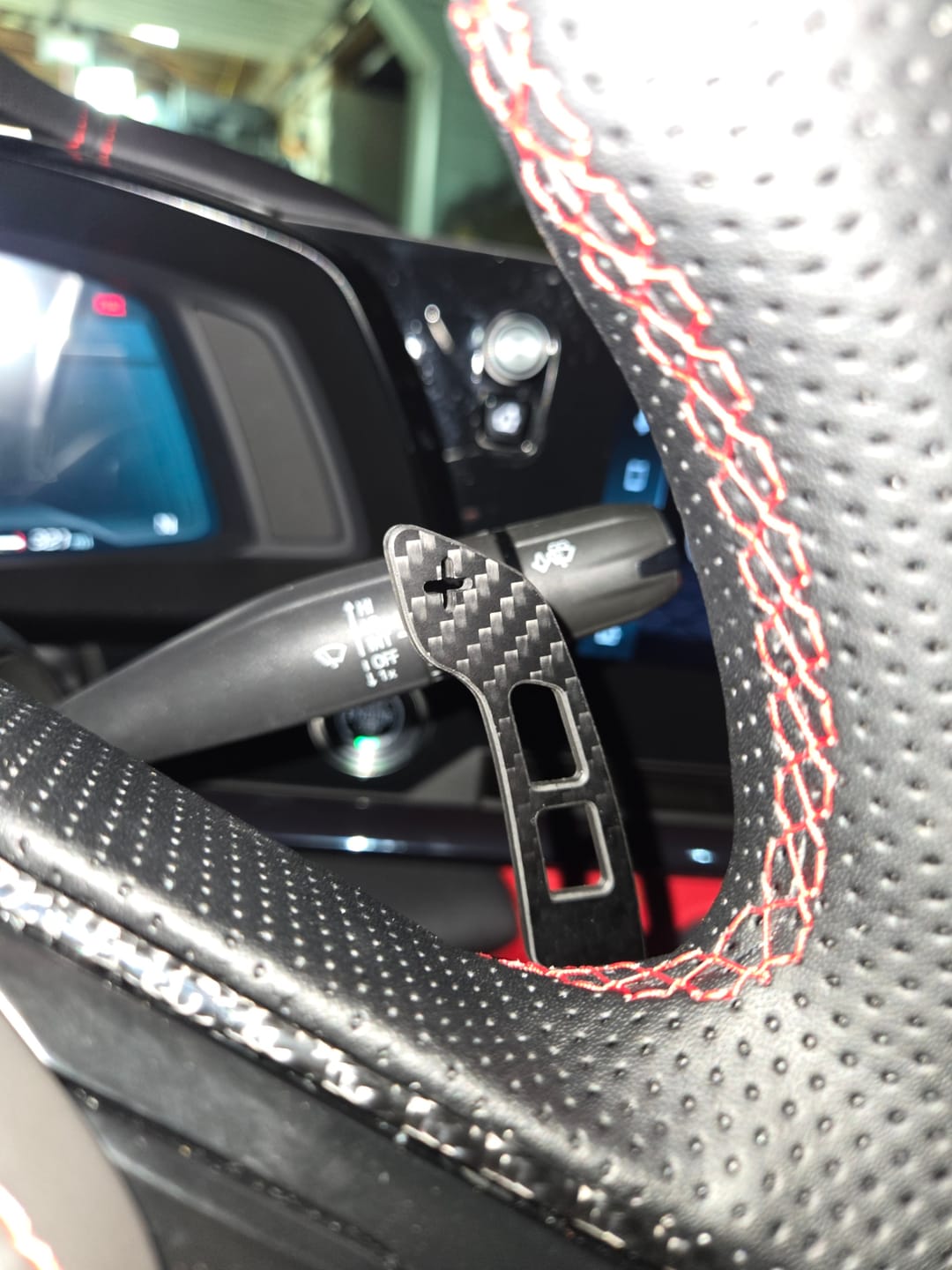 Customer photo review of 2020-Up Corvette C8 Steering Wheel Magnetic Paddle Shifter Pair
