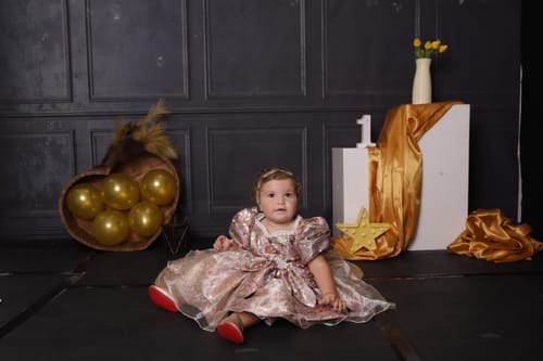 Customer photo review of Girl Summer Birthday Party Dress Baby Girl Vintage Bow Puffy Formal Princess Dress