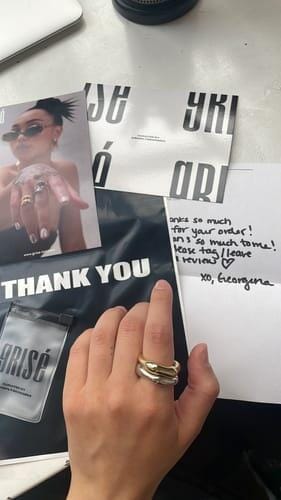 Customer photo review of Two-Tone Duo Bands Resin Ring