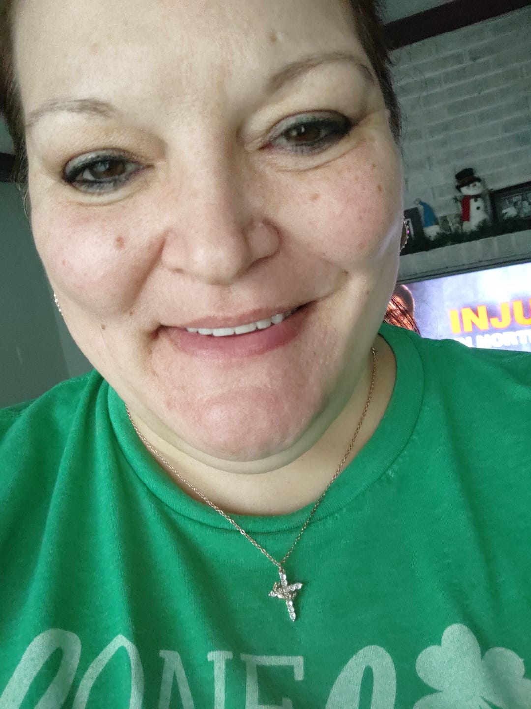 Customer photo review of FREE Today: Modern Crowned in Faith Cross Necklace, Earrings