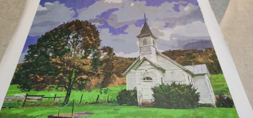 Customer photo review of Custom Paint By Numbers - Turn Trip Memory into Art