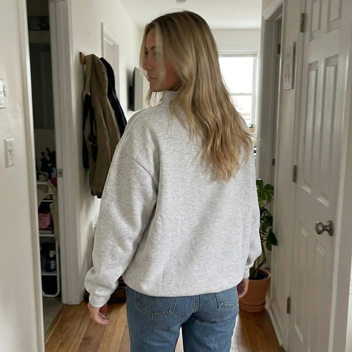 Customer photo review of Custom Mockneck Embroidered Team Name Sweatshirt – Stand-up Collar