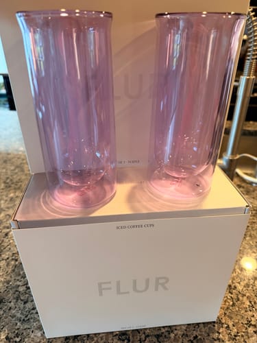Customer photo review of FLUR Iced Coffee Glasses