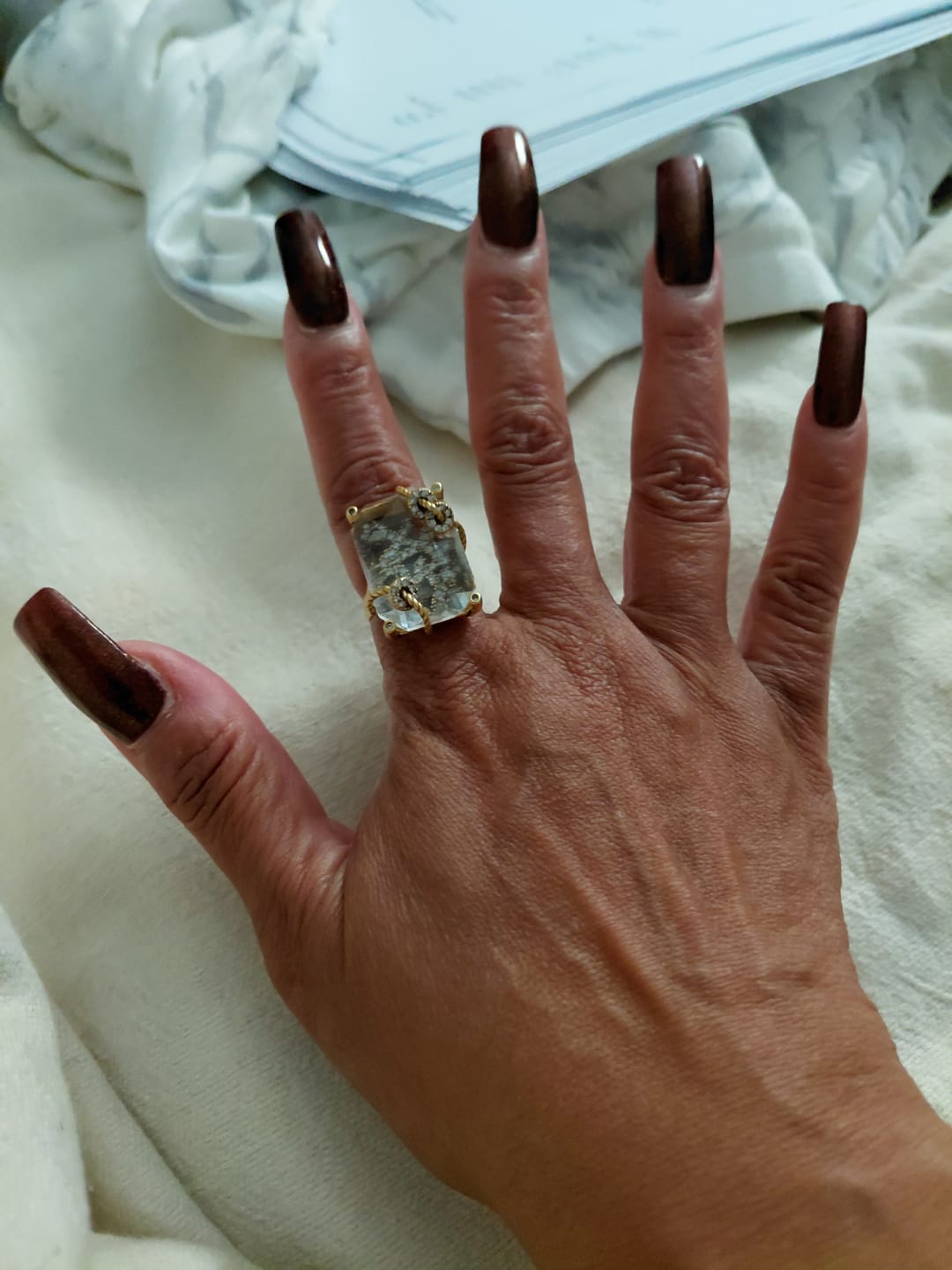 Customer photo review of Crystal Vault Vintage Ring