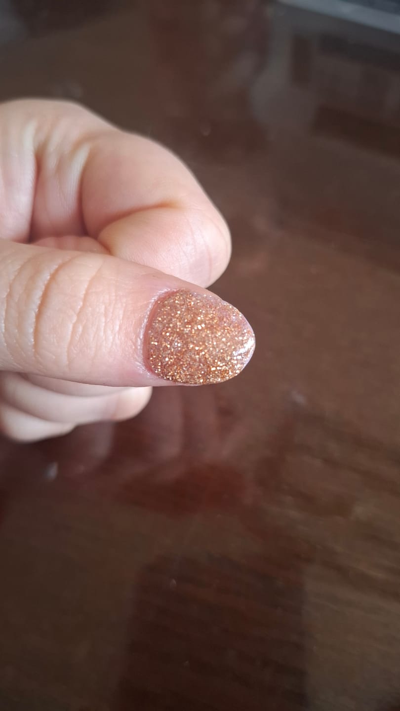 Customer photo review of Crystal Clear Dipping Powder
